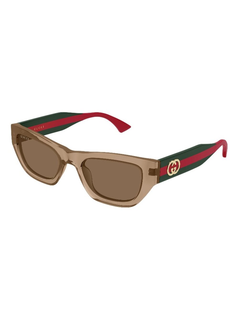 New Gucci Women's Sunglasses Brown Lens Acetate Frame GG2116S 004 52